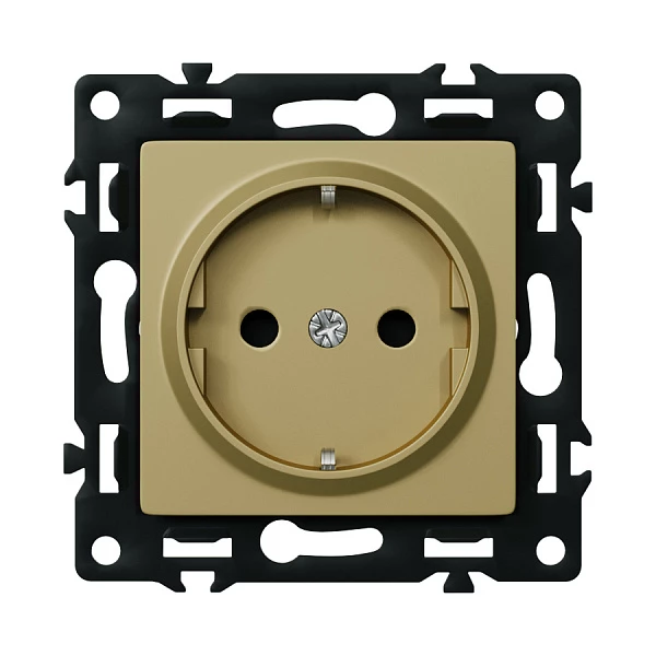 Розетка с заземлением и шторками F55 FORKEL